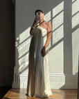Vintage Y2K Pure Silk Chiffon Grecian Gown