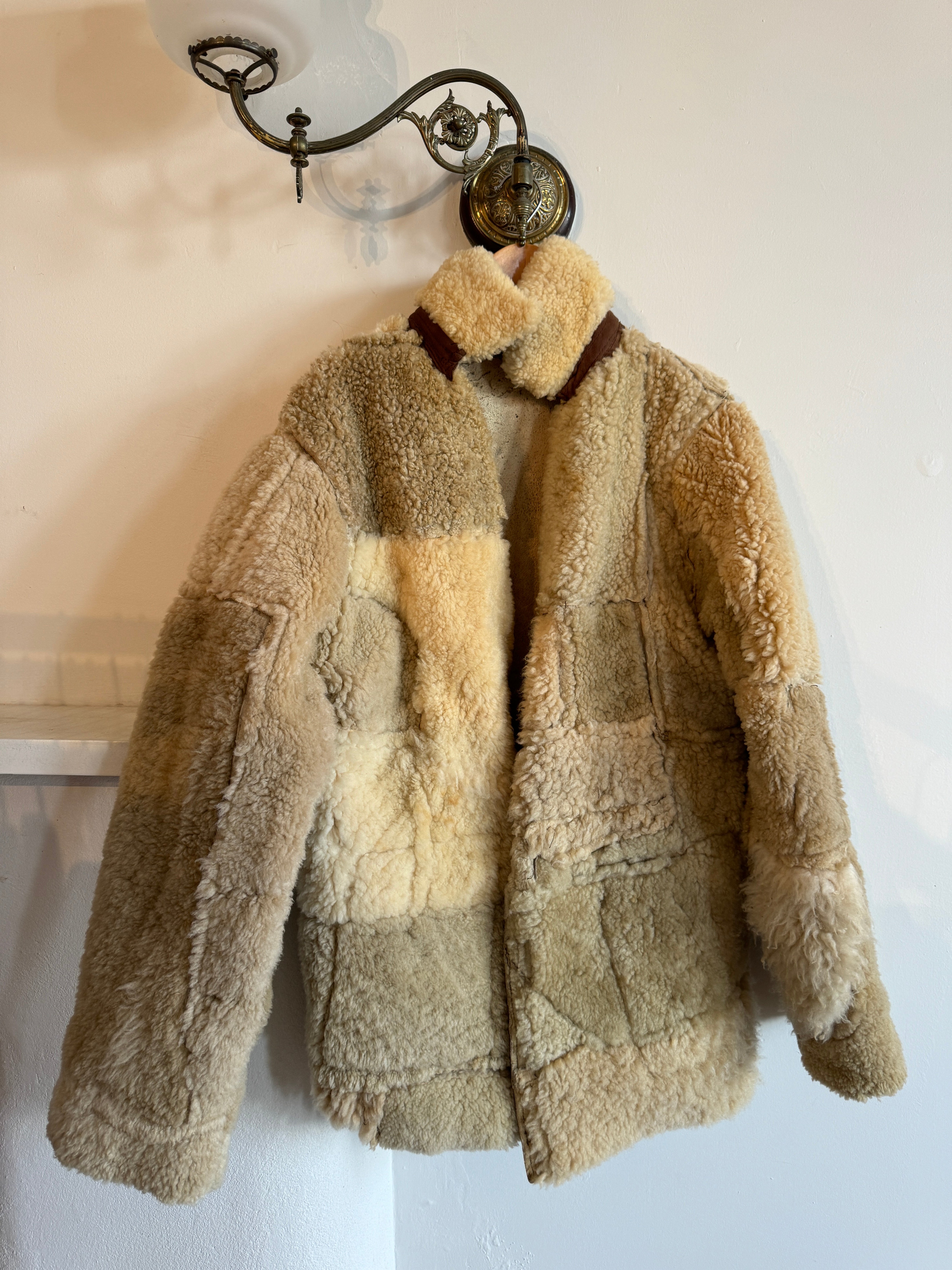 Vintage Rare Shearling Patchwork Jacket