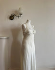 Vintage 90s Calvin Klein Satin Bridal Slip Ivory