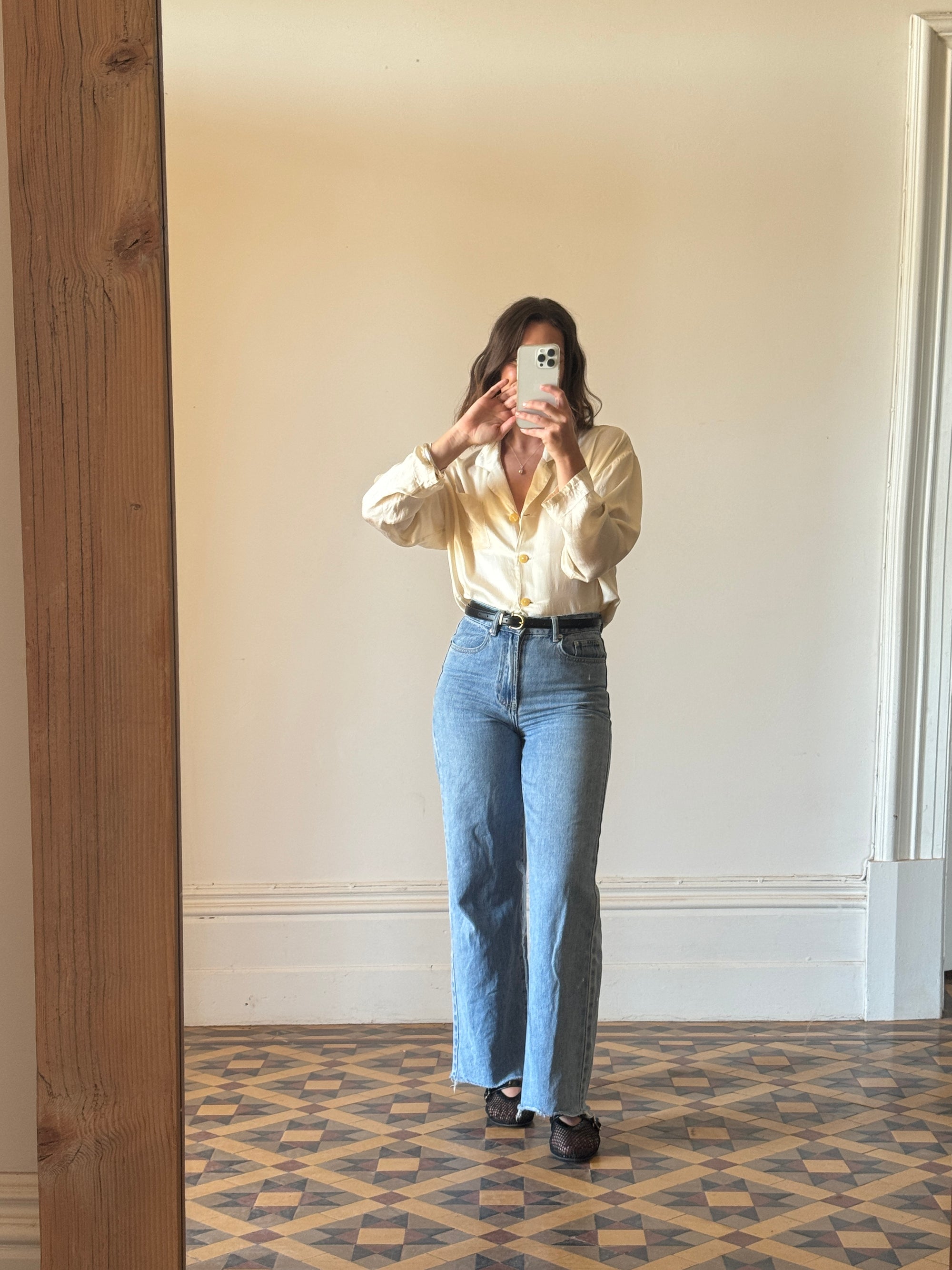 Vintage 100% Silk YSL Button Up Shirt
