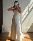Vintage 90s Bridal Embellished Corset and Slip Skirt Set