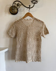 Vintage 70s Crochet Button Up Top