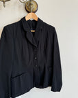 Vintage 90s Wool Fitted Jacket Black