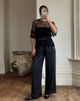 Vintage 90s Crochet Swirl Net Top