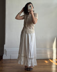 Antique Edwardian Cotton Maxi Skirt