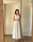 Vintage Halter A-Line Daisy Wedding Dress