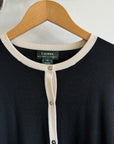 Vintage 90s Ralph Lauren Silk Blend Contrast Stitch Cardigan