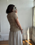 Vintage 70s Crochet Button Up Top