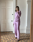 Vintage 90s Ralph Lauren Pure Silk Lilac Suit with Original Tags Attached
