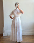 Vintage Edwardian Soiree Garden Broderie Anglaise Dress