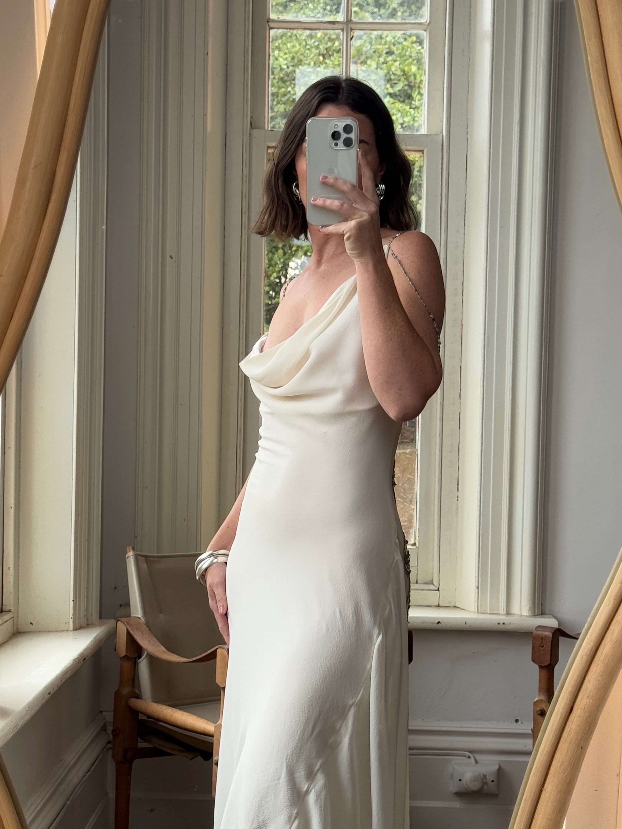 Vintage 2002 Collette Dinnigan Runway Documented Pure Silk Butterfly Dress