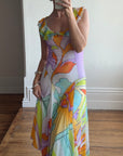 Vintage 90s Italian Slip Sundress Multi