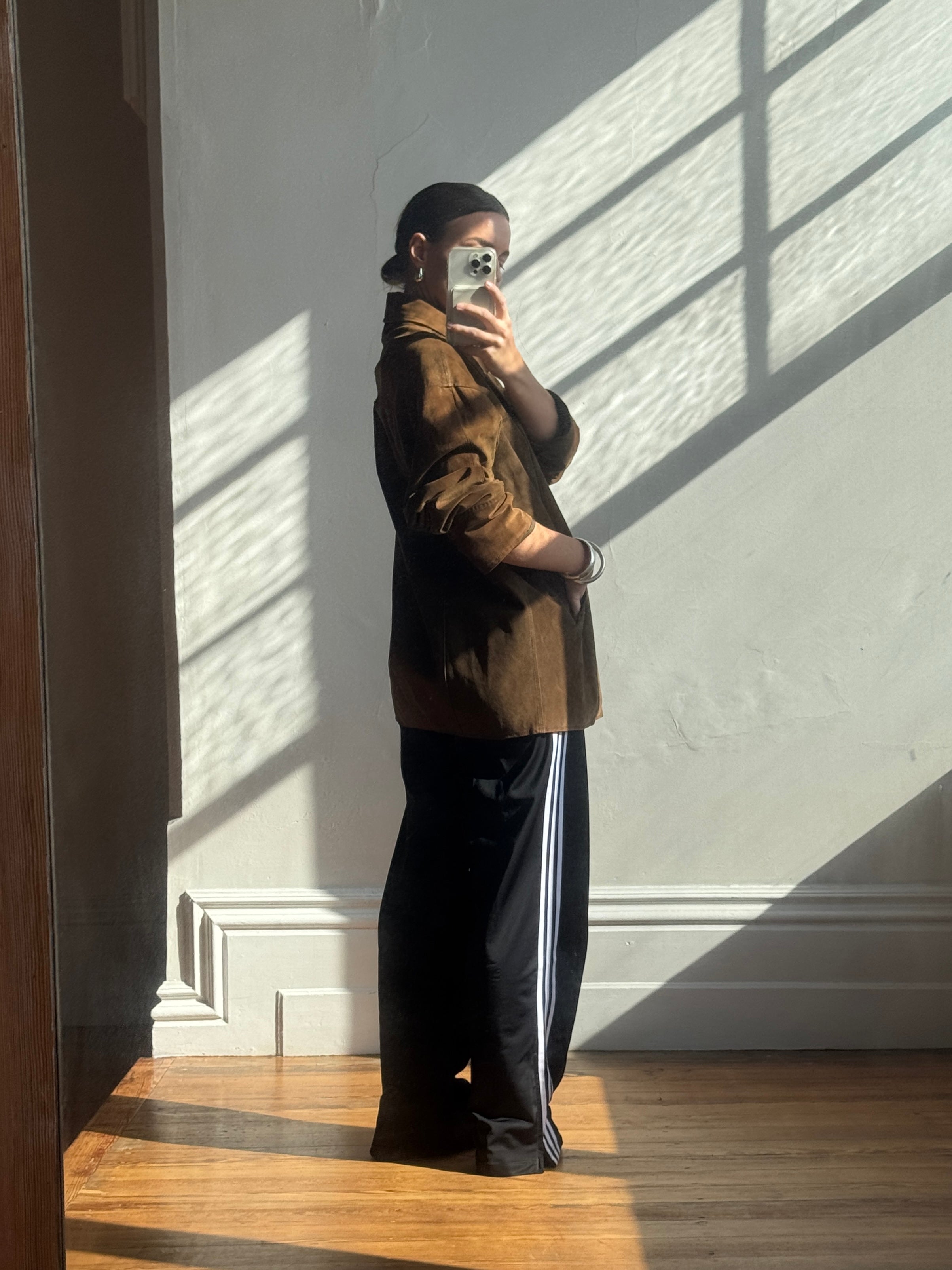 Vintage 90s Cognac Suede Barn Jacket