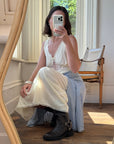 Vintage Butter Semi Sheer Slip Dress