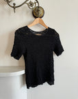 Vintage 90s Black Stretch Mesh Tee