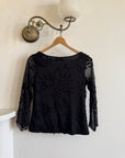 Vintage 90s Sheer Mesh Top Noir