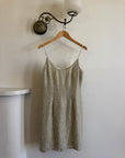 Vintage 90s Naeem Khan Silk Crystal Embellished Mini Dress