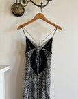 Vintage 90s Australian Made Cowl Neck Slip Dress Cool Leopard