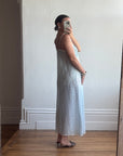 Vintage 60s Baby Blue Floral Negligee Slip
