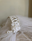 Vintage Cage Ribbon Headpiece with 3m Long Tulle Veil