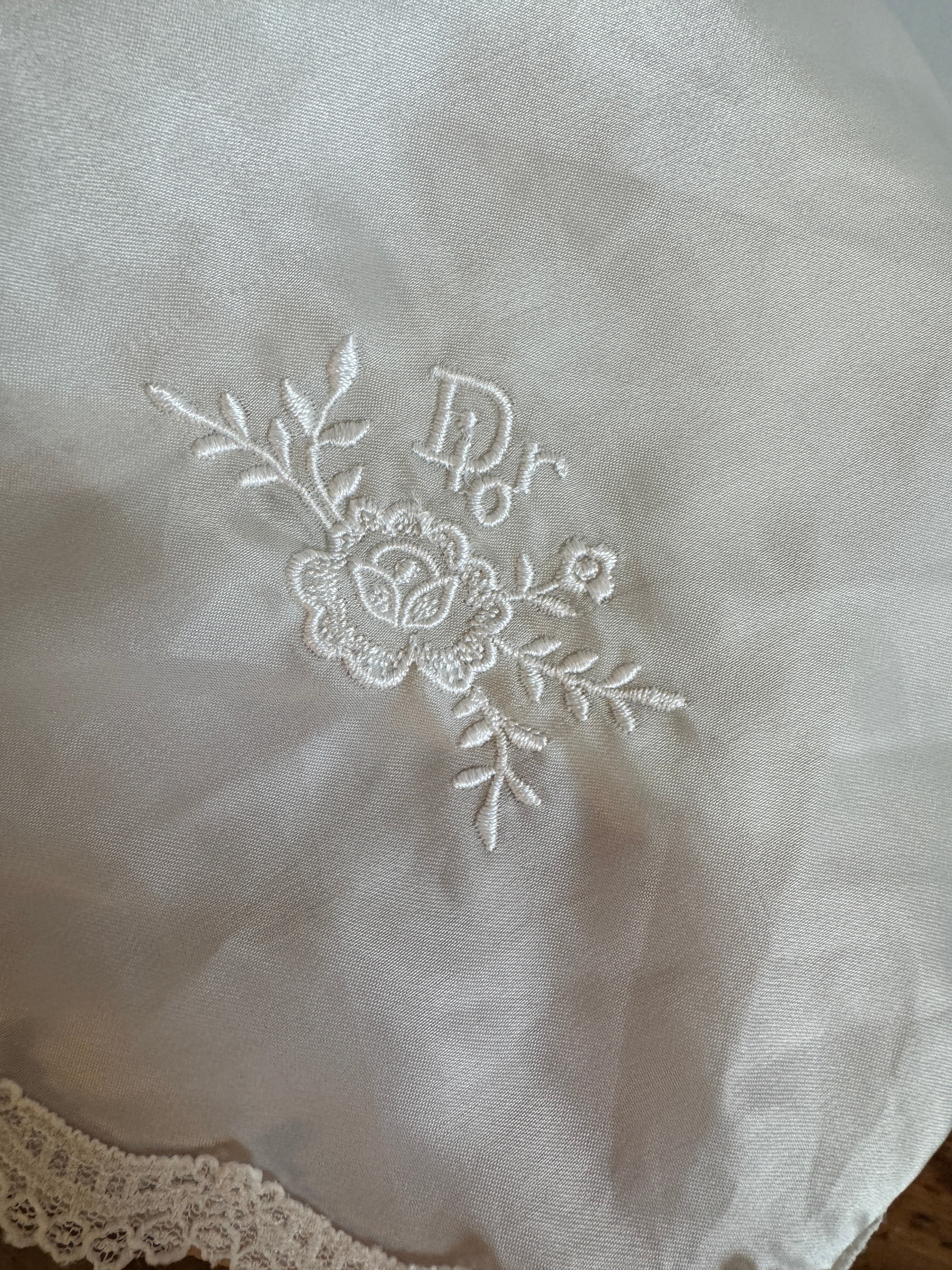 Vintage Christian Dior Lace Embroidered Camisole Ivory