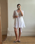 Vintage 60s Babydoll Peignoir Bridal Set Ivory