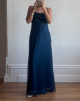Vintage 90s Australian Made Navy Spaghetti Strap Dress