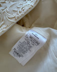 Vintage 90s Christian Dior Guipure Lace Structured Bridal Mini Creme