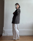 Vintage Christian Dior Tailored Wool Blazer Navy Brown