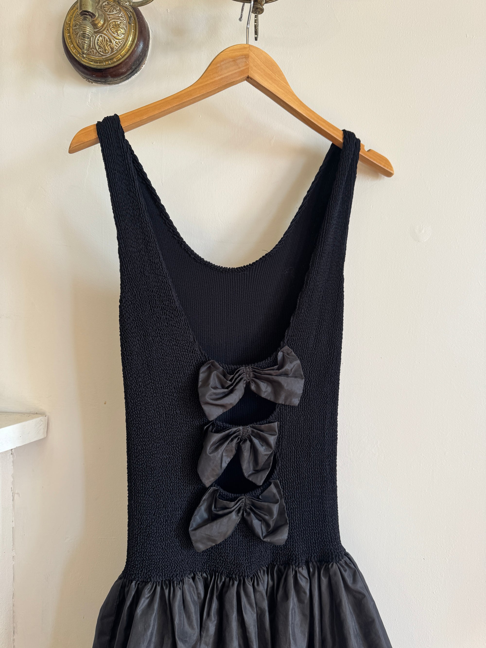 Vintage Australian Made Crinkle Taffeta Mini with Bows