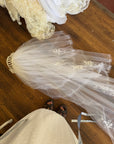 Vintage Cage Ribbon Headpiece with 3m Long Tulle Veil