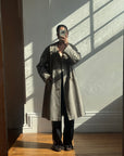 Vintage 60s Australian Made Herringbone Trench Latte