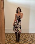 Vintage Y2K Roberto Cavalli Floral Backless Dress