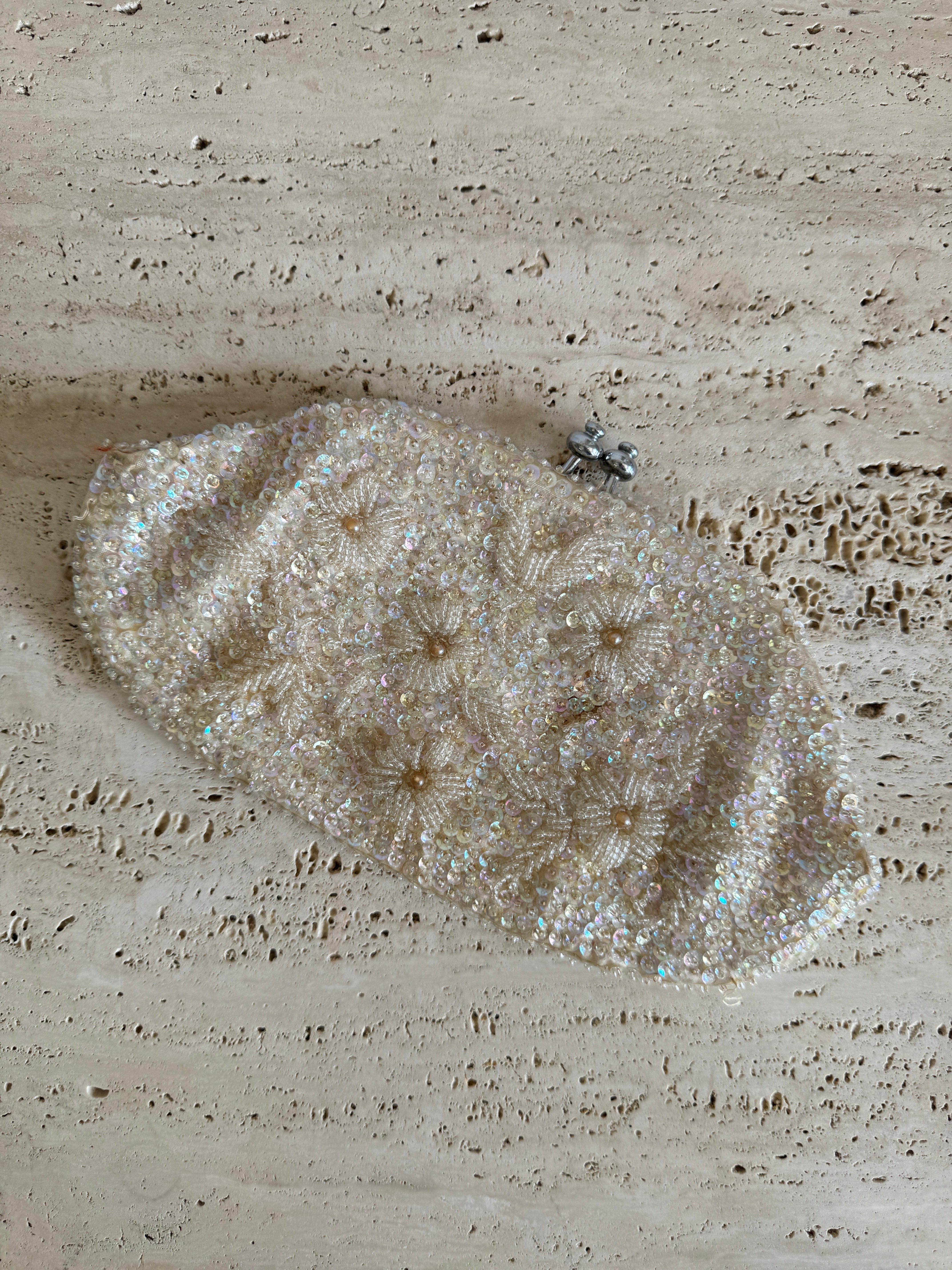 Vintage Sequin Stardust Beaded Clutch