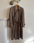 Vintage 70s Showerproof Double Breasted Trench Coat Olive