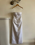 Vintage 90s Drop Waist Floral Wedding Dress