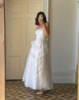 Vintage 90s Princess Strapless Wedding Dress