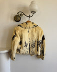 Vintage 70s Australian Made Spotted Rabbit Fur Jacket