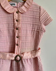 Vintage 60s Pure Wool Micro Mini Dress Baby Pink