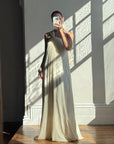 Vintage Y2K Pure Silk Chiffon Grecian Gown
