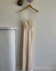 Vintage Peach Satin Slip Dress Crossover straps
