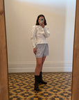 Vintage Edwardian Cotton Hi Front Bib Blouse