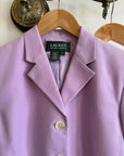 Vintage 90s Ralph Lauren Pure Silk Lilac Suit with Original Tags Attached