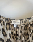 Vintage Y2K Blumarine Pure Silk Leopard Drawstring Blouse