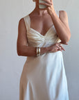 Vintage 90s Calvin Klein Satin Bridal Slip Ivory