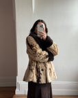 Vintage 60s Faux Fur Spotted Caramel Choc Australian Made Coat