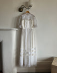 Vintage 70s Prairie Flutter Wedding Dress