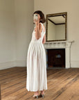 Vintage 40s Cotton Lace Strappy Bridal Sundress
