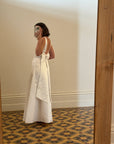 Vintage 90s Satin Bow Bridal Gown