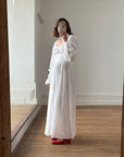 Vintage 70s Romantic Cotton Maxi Dress